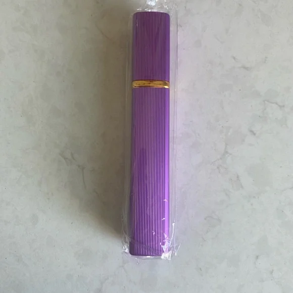 EMPTY- Refillable Purple Perfume Case with Gold Accent New, Unused. - Picture 1 of 1